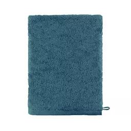 Gant de toilette en coton emeraude 16×21