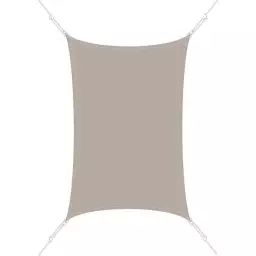 Voile d’ombrage rectangle 3 x 4,5m taupe