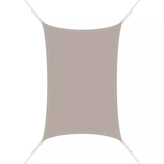 Voile d’ombrage rectangle 3 x 4,5m taupe