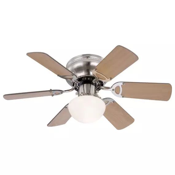 ventilo plafond chrome D.76 cm UGO naturel