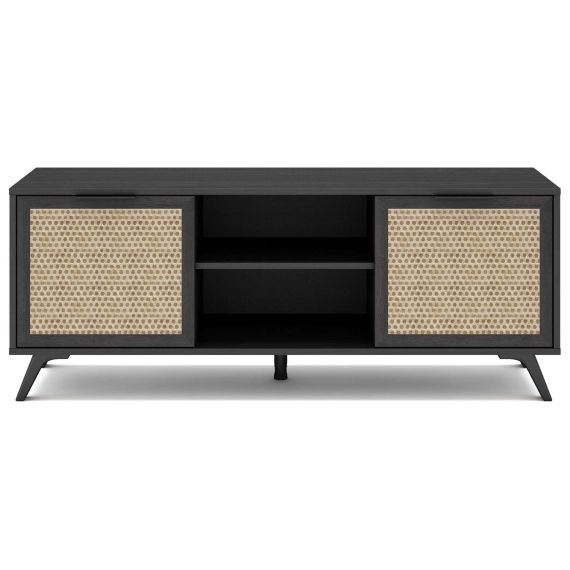 Meuble TV Banc TV 136.3 cm ACACIA coloris noir