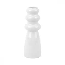 Vase en verre blanc H20,5cm