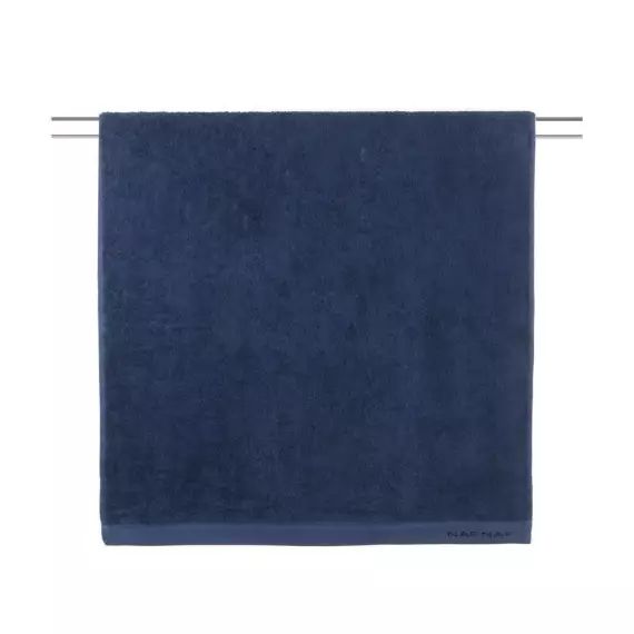 Serviette de bain 500gr/m2 en coton bleu marine 100×150