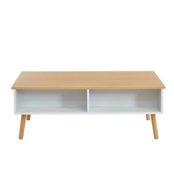 Table basse   laqué blanc mat plateau relevable