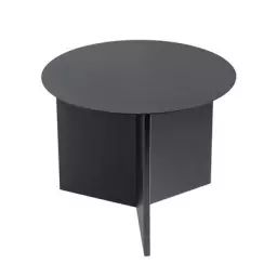 Table d’appoint Slit en Métal, Acier laqué époxy – Couleur Noir – 53.83 x 53.83 x 35.5 cm – Designer  Studio