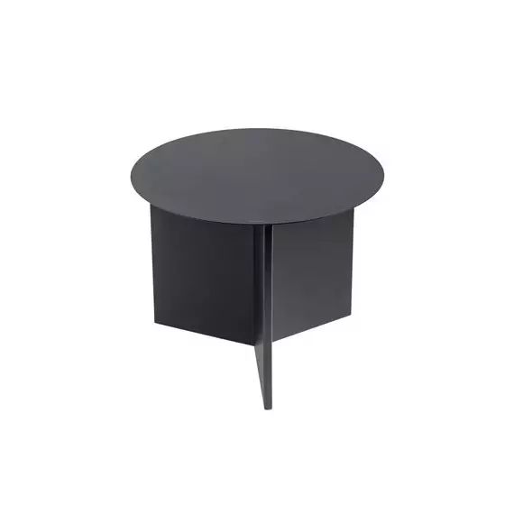 Table d’appoint Slit en Métal, Acier laqué époxy – Couleur Noir – 53.83 x 53.83 x 35.5 cm – Designer  Studio