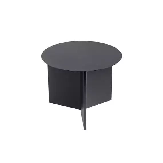 Table d&rsquo;appoint Slit en Métal, Acier laqué époxy – Couleur Noir – 53.83 x 53.83 x 35.5 cm – Designer  Studio