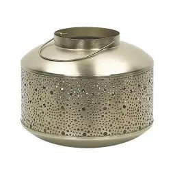 Lanterne décorative en acier doré 22 cm
