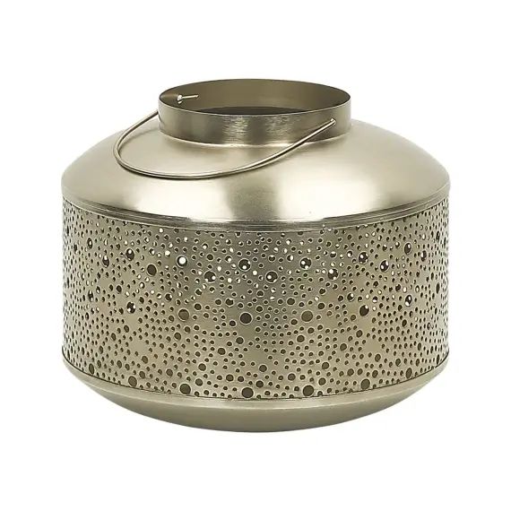 Lanterne décorative en acier doré 22 cm