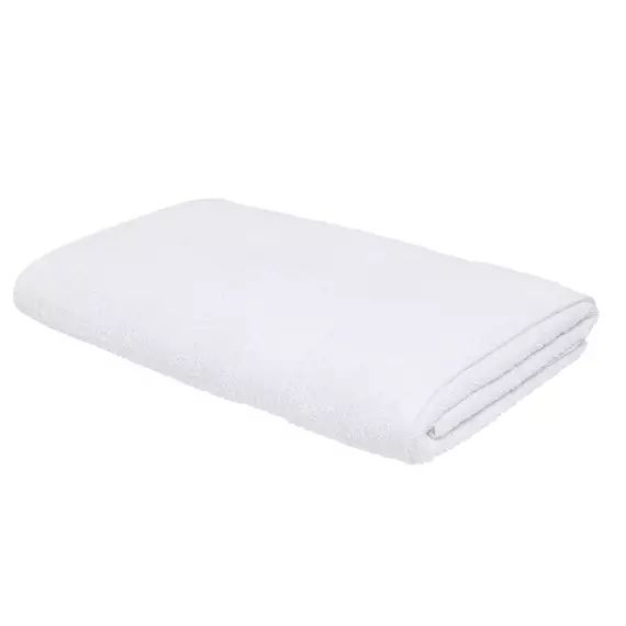 Maxi drap de bain uni en coton blanc 90×150
