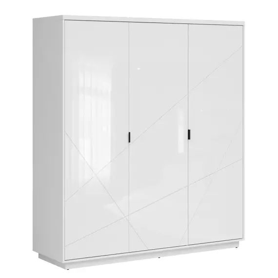 Armoire 3 portes blanc