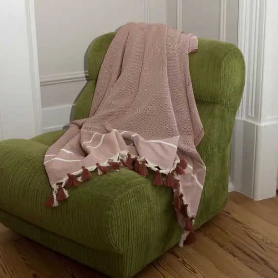 Plaid coton  130×170 tomette