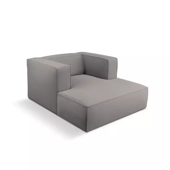 Méridien 1 place en tissu structuré gris