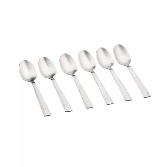 Lot de 6 petites cuillères en inox argent