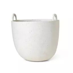 Pot de fleurs Speckle en Céramique, Grès – Couleur Blanc – 34.76 x 34.76 x 30 cm – Designer Trine Andersen