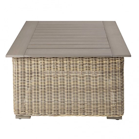 Table basse de jardin en résine tressée Sardaigne