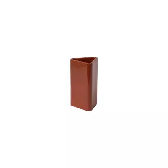 Vase Canvas en Céramique, Céramique émaillée – Couleur Marron – 16.87 x 16.87 x 15 cm – Designer Nicholai Wiig-Hansen