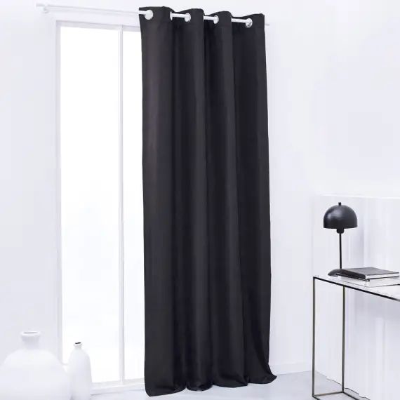 Rideau isolant en Polyester Gris anthracite 140x240cm