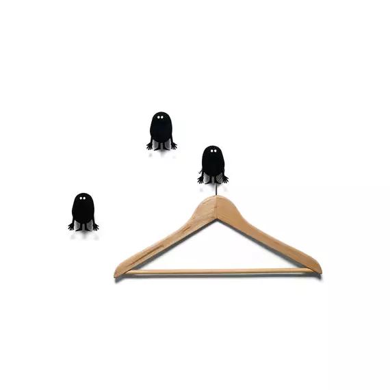 Patère Hooks en Métal, Aluminium laqué – Couleur Noir – 14 x 6 x 8 cm – Designer Geneviève Gauckler