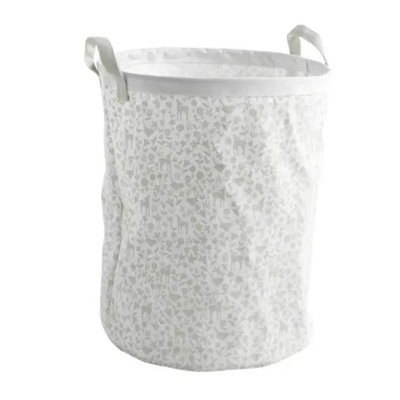 Panier de rangement 31x39x31cm en coton blanc