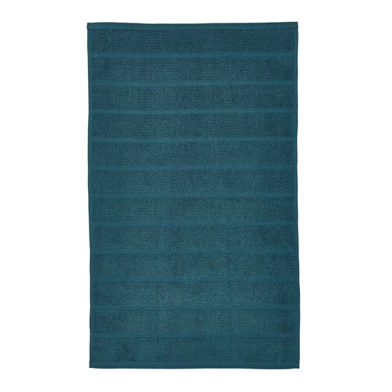 Tapis de bain uni en Coton Bleu 50×80 cm