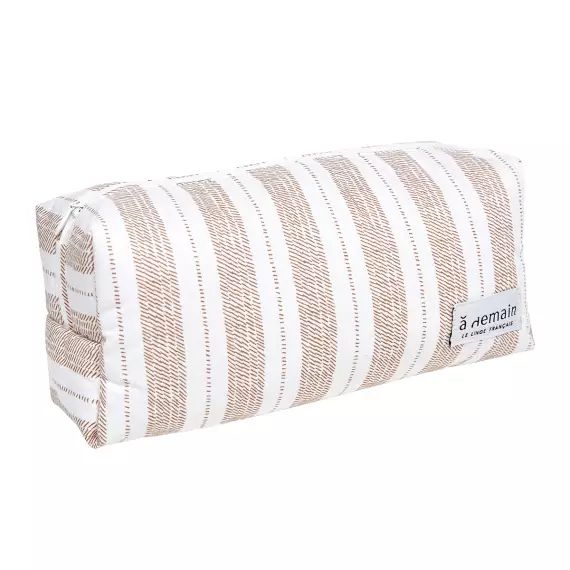 Trousse de toilette imprimée en coton ecorce 25×10