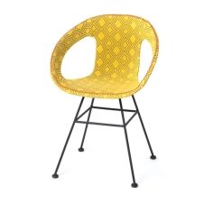 Chaise de repas coton jaune