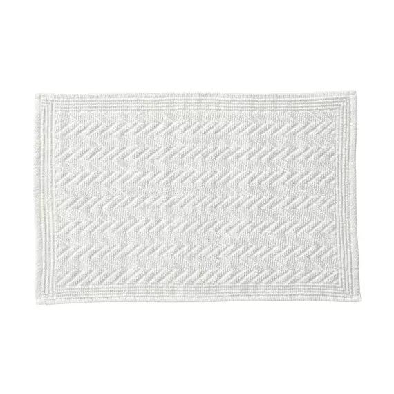Tapis de bain blanc 50×80 en coton