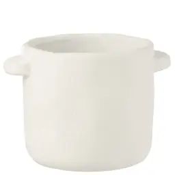Cache pot en ciment Blanc