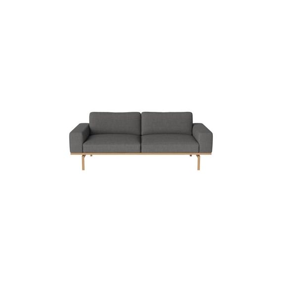 Canapé droit Elton en Tissu, Métal – Couleur Gris – 220 x 142.96 x 77 cm – Designer Glismand & Rüdiger