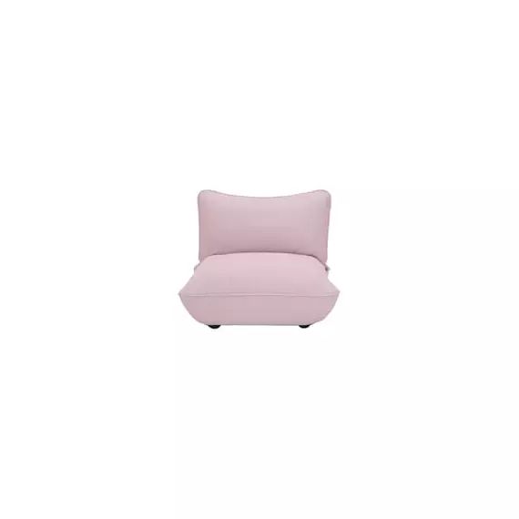 Canapé modulable Sumo en Tissu, Mousse recyclée – Couleur Rose – 108 x 108 x 90 cm