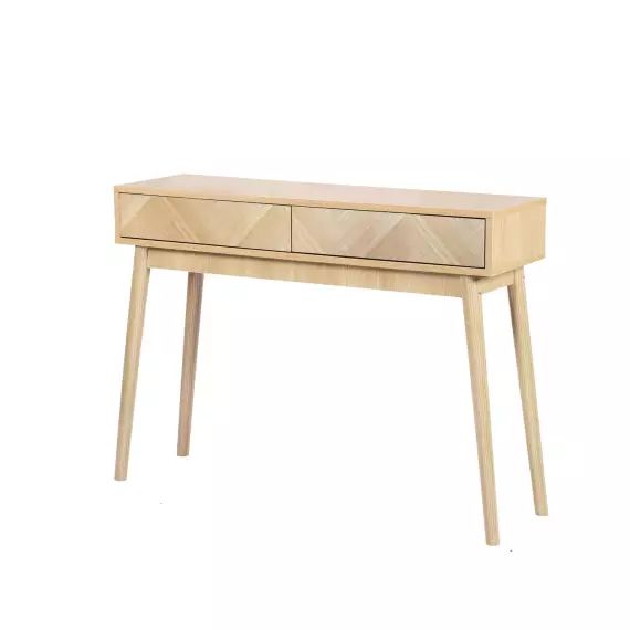 Console 2 tiroirs beige