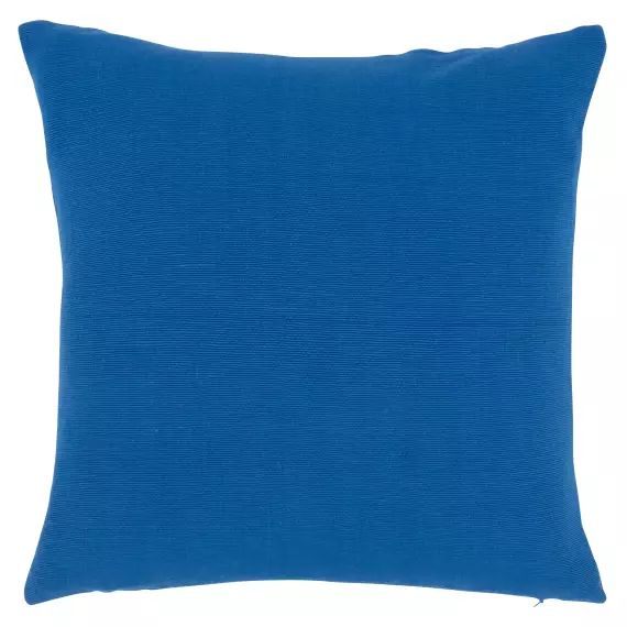 Housse de coussin en coton recyclé bleu 40×40