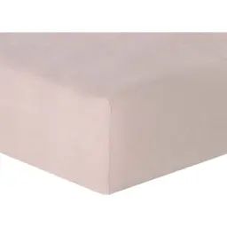 Drap housse en lin lavé 140x190x30 Vieux rose