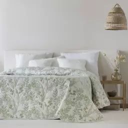 Couvre lit en coton vert 180×270