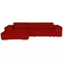 Canapé d’angle relax électrique 4 places ORION coloris rouge
