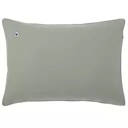 Taie d’oreiller unie en coton bio vert sauge 50×75