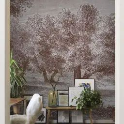 Papier peint panoramique motif imprimé Bordeaux 288x270cm