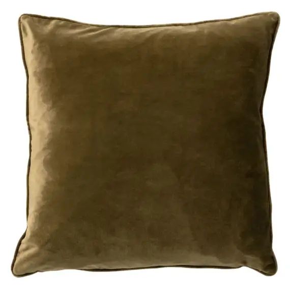 Housse de coussin vert en velours-45×45 cm uni