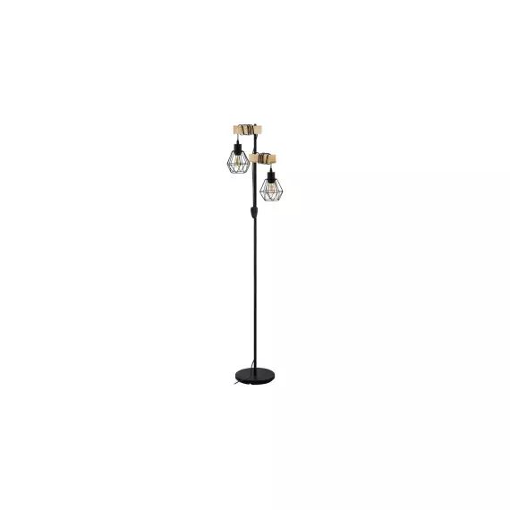 Lampadaire Bois 166.5 cm TOWNSHEND coloris noir