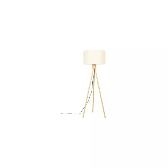 Lampadaire en bamboo blanc