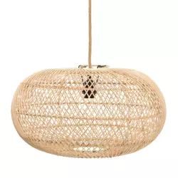 Abat-jour pour suspension en rotin naturel 50×35