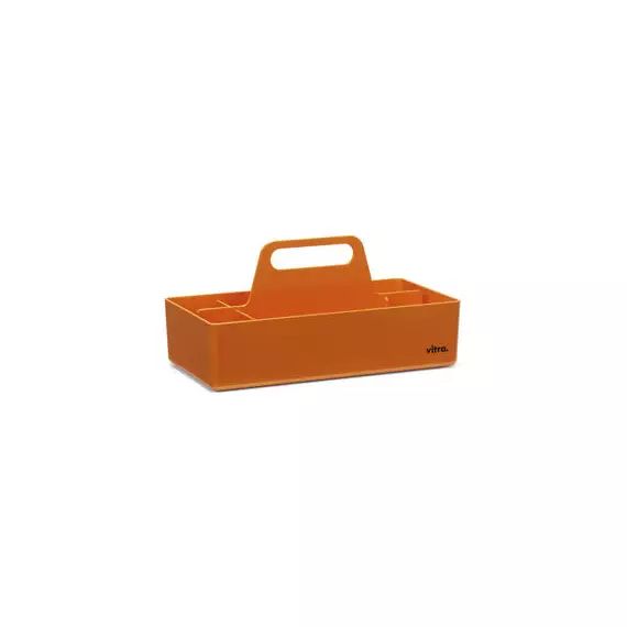 Bac de rangement Toolbox en Plastique, ABS – Couleur Orange – 24.99 x 24.99 x 15.6 cm – Designer Arik Levy