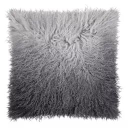 Housses de coussin en laine du tibet gris dégradé 40×40