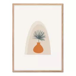 Affiche avec cadre en chêne – Illustration Vase – 30×40