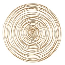 Déco murale spirale en métal doré D91