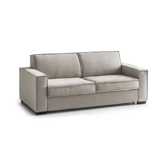 Canapé fixe 3 places en tissu gris tourterelle