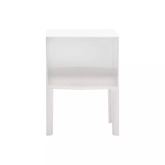 Table de chevet Ghost en Plastique, PMMA – Couleur Blanc – 50 x 40 x 57 cm – Designer Philippe STARCK with Eugeni QUITLLET