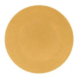 Assiette   safran 31 cm en grès  jaune
