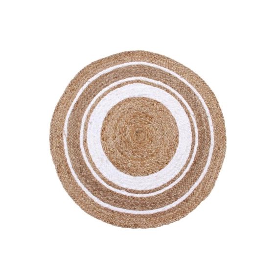 Tapis rond en jute naturel tissé main D120 cm SANTO